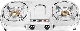 Suntex 2B Orchid Ss/Ps Stainless Steel Manual Stove (2 Burners)
