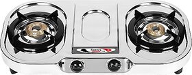 Suntex 2B Orchid Ms/Ps Stainless Steel Manual Gas Stove (2 Burners)