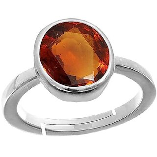                       Natural and lab certified gomed silver plated ring for men and women                                              