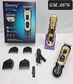 Urja Enterprise Rechargeable Cordless Hair Trimmer Professional Cordless Hair Clipper Gm-6676 Fully Waterproof Grooming Kit 60 Min  Runtime 4 Length Settings (Multicolor)