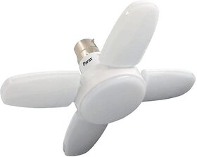 Urja Enterprise B22 Foldable Light, Mini Fan Blade Led Bulb, 28W 4-Leaf Fan Blade 3 Star 20 mm 3 Blade Table Fan (white, Pack of 1)