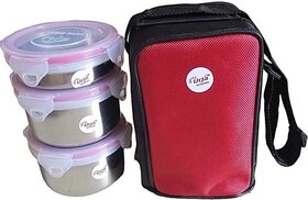 Urja Enterprise 700 ml 3  Compartments (Conduction Heat  Lunch Box)