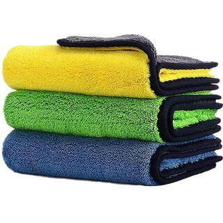                      800 GSM Heavy Microfiber Cloth for Car Cleaning and Detailing, Dual Sided, Extra Thick Plush Microfiber Towel Lint-Free.                                              