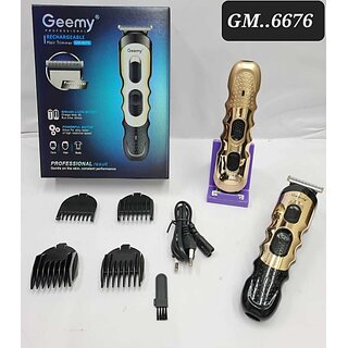                       Urja Enterprise Rechargeable Cordless Hair Trimmer Professional Cordless Hair Clipper Gm-6676 Fully Waterproof Grooming Kit 60 Min  Runtime 4 Length Settings (Multicolor)                                              