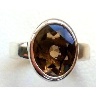                       Gomed silver plated ring original gemstone lab certified                                              