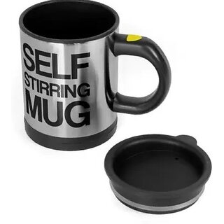                       Urja Enterprise Self Stirring Cup Blender with Auto Mixing Coffee/ Stainless Steel Coffee Plastic Coffee Mug (500 ml)                                              