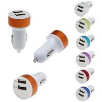 Dual Output USB Car Charger 5W 1A  2.1A compatible with all phone