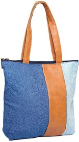 The Purani Jeans Tote bag for women stylish with Zip Handbags for Women Latest Ladies Purse (Handbag)