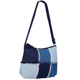 The Purani Jeans Side CrossBody Sling Bag for Women Stylish Latest Girls Handbag New Denim Adjustable Shoulder Strap