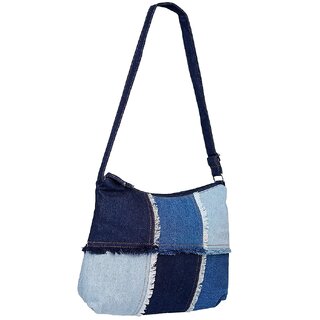                       The Purani Jeans Side CrossBody Sling Bag for Women Stylish Latest Girls Handbag New Denim Adjustable Shoulder Strap                                              