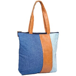 The Purani Jeans Tote bag for women stylish with Zip Handbags for Women Latest Ladies Purse (Handbag)