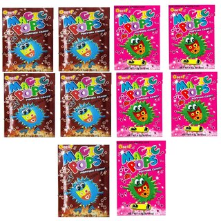 SHREE KARNI TRADERS Magic Pops Popping Strawberry + Cola Flavour Candy Pack of 10