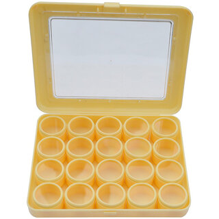 Scorpion Plastic Box With 20 Round Tins Transparent View Size 33mm X 20mm