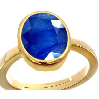                       Blue Sapphire ring Original Precious Stone Astrological Purpose For Women  Men Stone Sapphire Gold Plated                                              