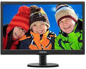 PHILIPS 193V5Lsb2/94 19 Inch (48.26 Cm) 1366 X 768 Pixels Smart Control Monitor with Tft/LCD Display Vga Port 5 Ms Response Time Full Hd Free Sync 60Hz Refresh Rate Flicker Free Black