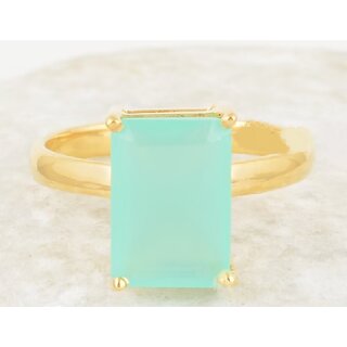                       Aquamarine Stone Ring Original stone Natural Certified Astrological Purpose for unisex Stone Aquamarine Gold Plated Ring                                              