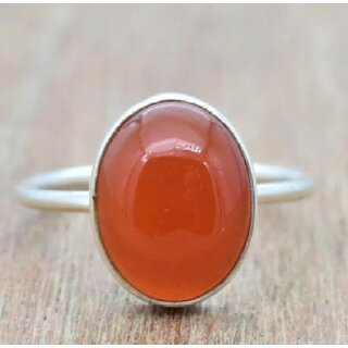                      Orange onyx Silver plated Ring for Women and Girls Natural Onyx oraqnge Oval gemstone                                              