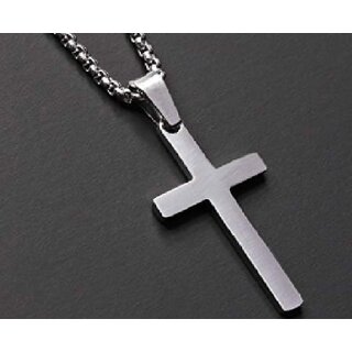                       High Grade Hot Sale Simple Classic Stainless Steel Cross Pendant Silver Plated pendant                                              