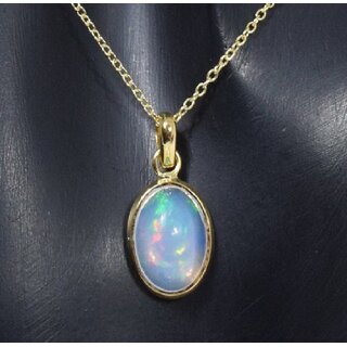                       Opal Natural Energized  Certified Bronze Opal pendant silver plated                                              