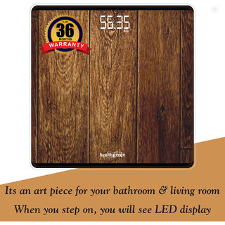 Healthgenie Digital Weight Machine with Magic Hidden Display Magically Appears as You Step on HD-321 (RICH WOOD) Healthgenie Digital Weight Machine with Magic Hidden Display Magically Appears as You Step on HD-321 (RICH WOOD)