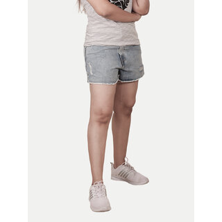                       Women Shaded Denim Shorts                                              