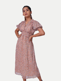 Women Light Pink Midi Dress