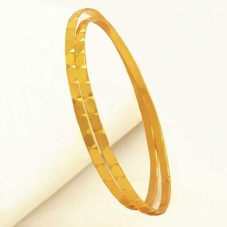 Buy Kollam Supreme Gold Plated Daily Wear Designer Cutting Bangles