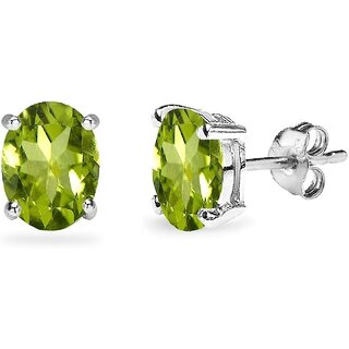 Peridot Gemstone earring Silver Plated Jewelry Earring Peridot Peridot Gemstone earring Silver Plated Jewelry Earring Peridot