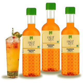 Dhampure Speciality Passion Fruit Mocktail SyrupMocktail Cocktail Vodka, Rum, and Gin Mixer 3x300 Ml