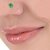 CEYLONMINE-panna gold PLATED real stone nose pin for girls  women