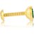 CEYLONMINE-panna gold PLATED real stone nose pin for girls  women