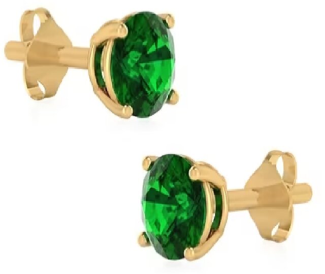 Buy Giva 925 Sterling Silver Golden Emerald Green Marquise Earrings at  Rs1599 online  Jewellery online