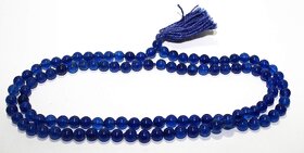 Blue mala Chain Sapphire Stone Necklace for astrology purpose