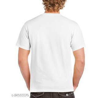 Modern Men Polyester Blend White Short Sleeves Printed Tshirts 2025 at ShopCircuit | ONDC