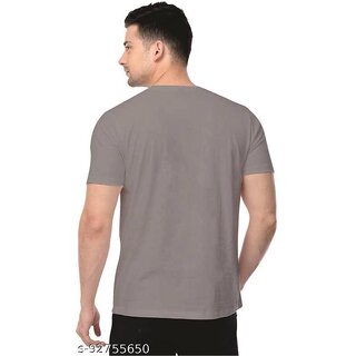 Trendy Men Enux Men Printed Grey Half Sleeve Tshirt 2025 at ShopCircuit | ONDC