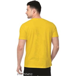 Luxurious Men Enux Men Printed Yellow Half Sleeve Tshirt 2025 at ShopCircuit | ONDC
