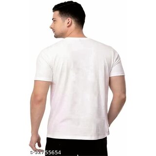 Sophisticated Men Enux Men Printed White Half Sleeve Tshirt 2025 at ShopCircuit | ONDC