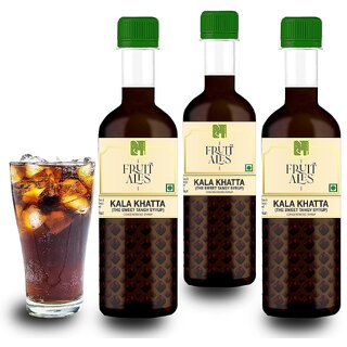                       Dhampure SpecialityKala Khatta Mocktail Cocktail Vodka, Rum, Gin MixerSyrup for Cocktails Beverages 3x300Ml                                              