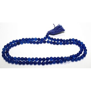                       Blue mala Chain Sapphire Stone Necklace for astrology purpose                                              