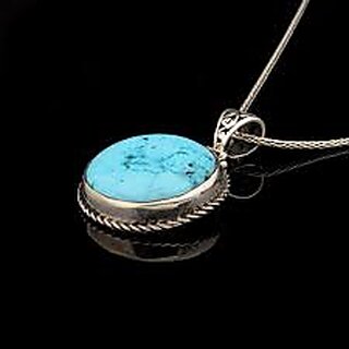                       Firoza Pendant Natural stone Turquoise stone Original  Purpose for men  women Silver Turquoise Stone Pendan                                              