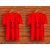 Poly Blend Red Short Sleeves Printed Tshirts (Pack of 2)