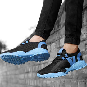 Imcolus Sky Blue Mesh Running Shoes For Men