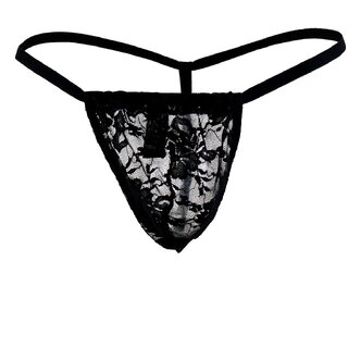                       AAYAN BABY Free Size ( Fit To Small, Medium, Large) Black G String Mens Lingerie - 07164-BK                                              