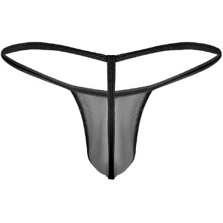                       AAYAN BABY Free Size ( Fit To Small, Medium, Large) Black G String Mens Lingerie - 07049-BK                                              