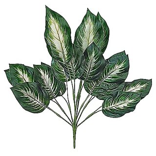 GARDEN DECO Dual Shade Big Leaf Artificial Plant for Home and Office Dcor (High Real Appearance) (1 PC)