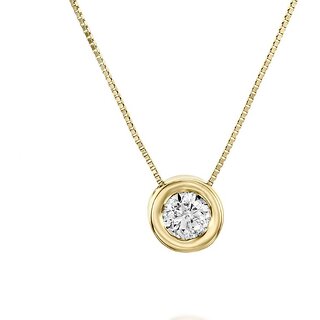 Gold Plated American Diamond Pendant With Chain Gold-plated Cubic Zirconia, Diamond Alloy Pendant Gold Plated American Diamond Pendant With Chain Gold-plated Cubic Zirconia, Diamond Alloy Pendant