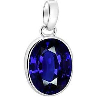                       BLUE SAPPHIRE NEELAM SILVER PLATED PENDANT LOCKET Silver Sapphire Copper, Brass, Bronze, Zinc Pendant                                              