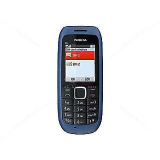                       (Refurbished) Nokia C1-00 (Blue, Dual SIM, 1.8 Inch Display) - Superb Condition, Like New                                              