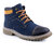 Imcolus Blue Synthtic Lace-up Boot For Men