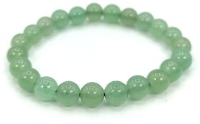 Keshaav Crystalss Natural Green Aventurine Crystal Stone Bracelet for Men, Women-Healing, Meditation, Prosperity, Good L